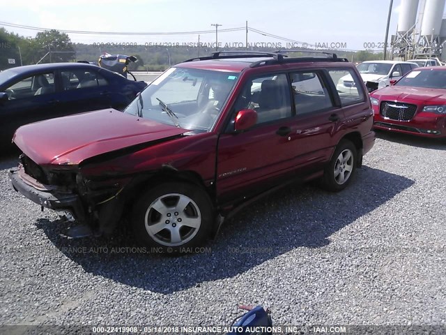 JF1SF65652H753704 - 2002 SUBARU FORESTER S Tünd qırmızı foto 2