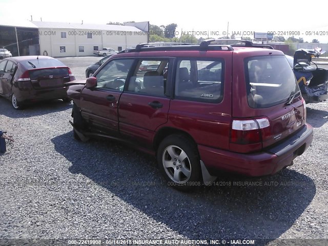 JF1SF65652H753704 - 2002 SUBARU FORESTER S MAROON photo 3