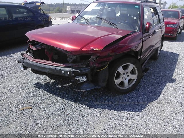 JF1SF65652H753704 - 2002 SUBARU FORESTER S Tünd qırmızı foto 6