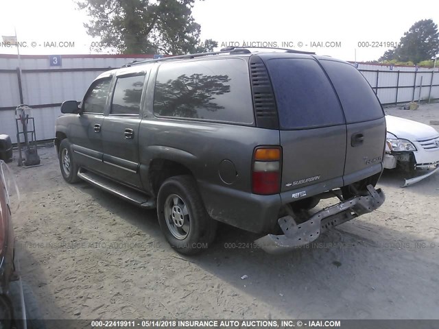 1GNEC16T11J305305 - 2001 CHEVROLET SUBURBAN C1500 GRAY photo 3