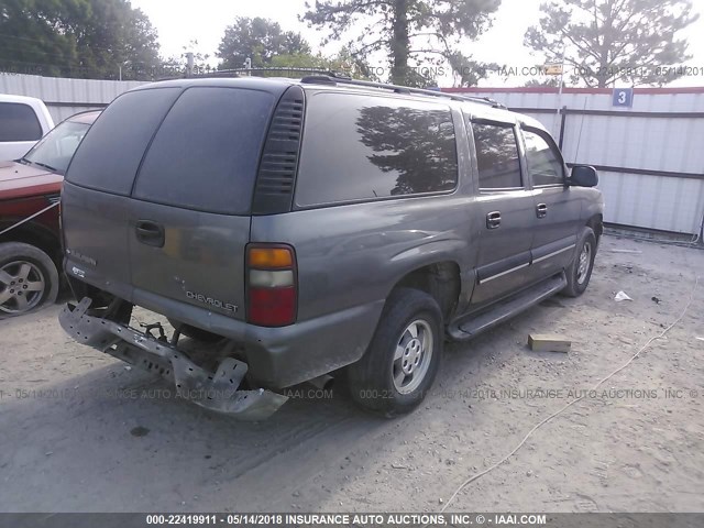 1GNEC16T11J305305 - 2001 CHEVROLET SUBURBAN C1500 GRAY photo 4