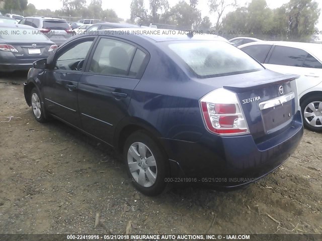 3N1AB6AP9BL623672 - 2011 NISSAN SENTRA 2.0/2.0S/SR/2.0SL BLUE photo 3