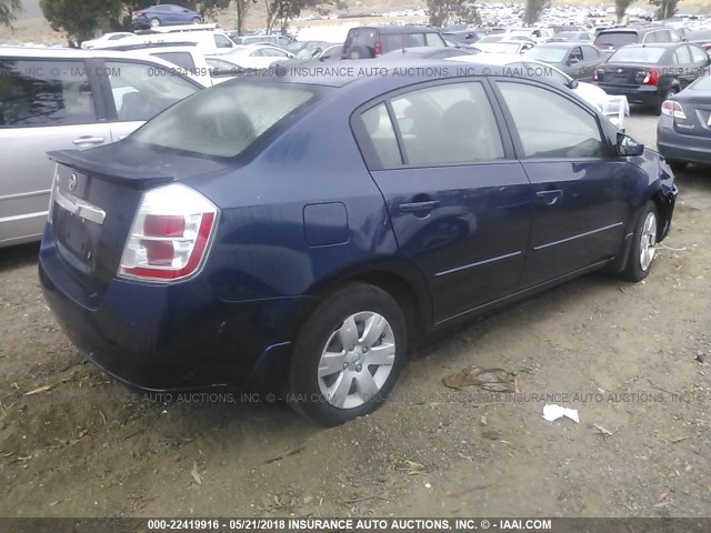 3N1AB6AP9BL623672 - 2011 NISSAN SENTRA 2.0/2.0S/SR/2.0SL BLUE photo 4