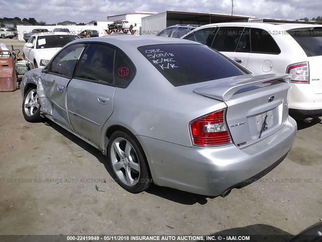 4S3BL676854220158 - 2005 SUBARU LEGACY GT LIMITED SILVER photo 3