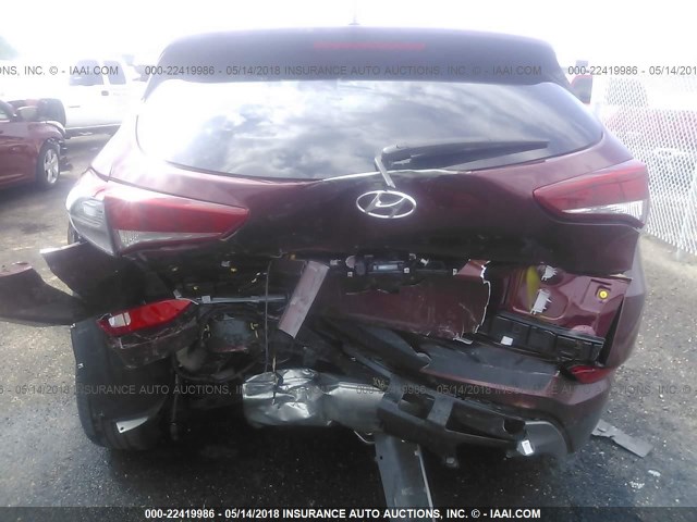 KM8J33A27GU202250 - 2016 HYUNDAI TUCSON LIMITED/SPORT AND ECO/SE MAROON photo 6