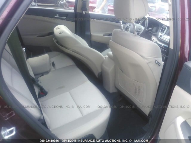 KM8J33A27GU202250 - 2016 HYUNDAI TUCSON LIMITED/SPORT AND ECO/SE MAROON photo 8