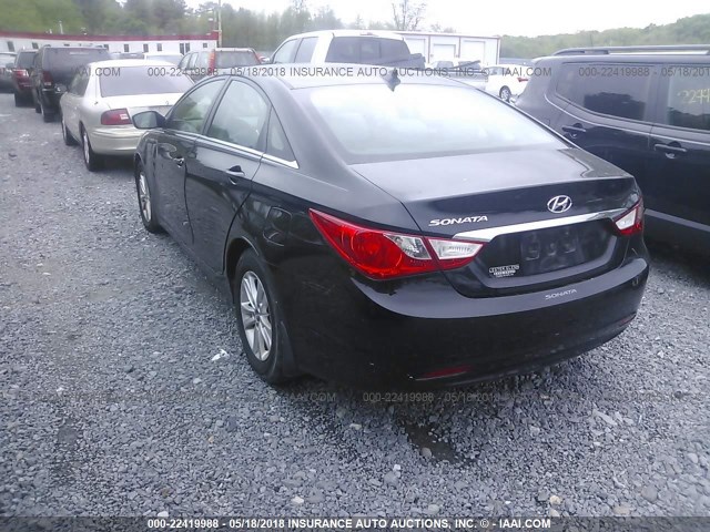 5NPEB4AC7DH590965 - 2013 HYUNDAI SONATA GLS BLACK photo 3