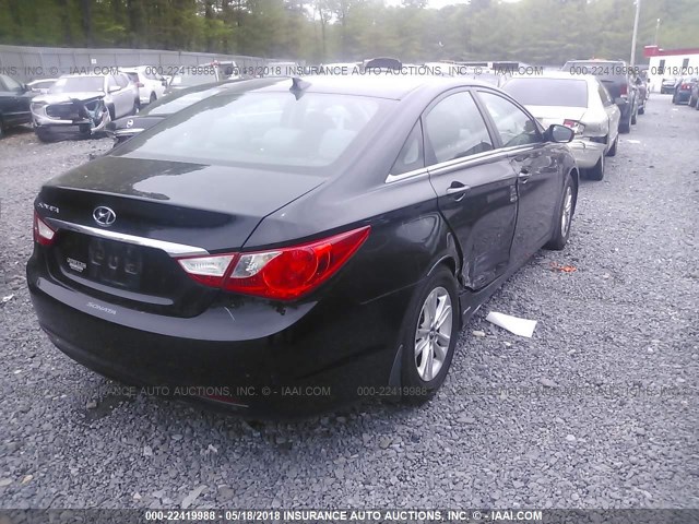 5NPEB4AC7DH590965 - 2013 HYUNDAI SONATA GLS BLACK photo 4