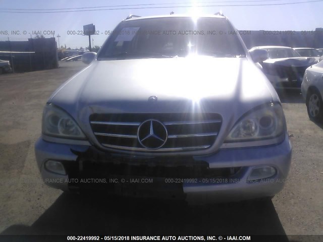 4JGAB75EX2A364267 - 2002 MERCEDES-BENZ ML 500 SILVER photo 6