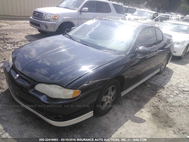 2G1WX12K839280568 - 2003 CHEVROLET MONTE CARLO SS შავი ფოტო 2