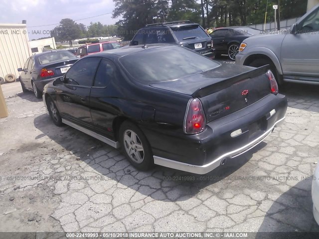 2G1WX12K839280568 - 2003 CHEVROLET MONTE CARLO SS შავი ფოტო 3