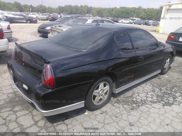 2G1WX12K839280568 - 2003 CHEVROLET MONTE CARLO SS შავი ფოტო 4