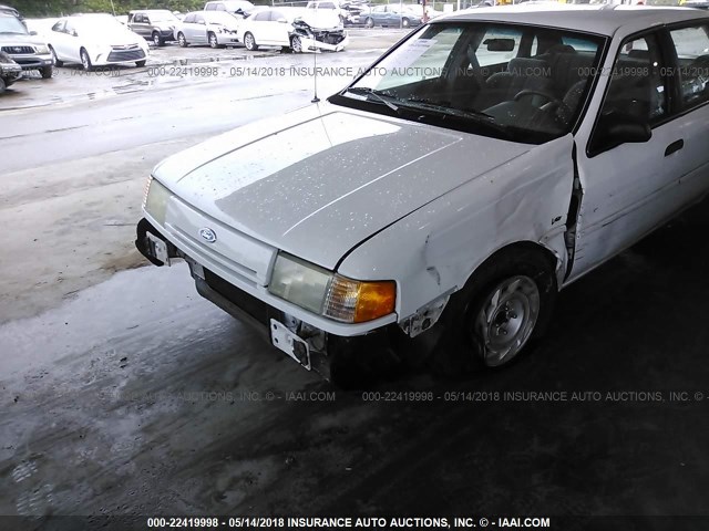 2FAPP36U2PB146064 - 1993 FORD TEMPO GL WHITE photo 6