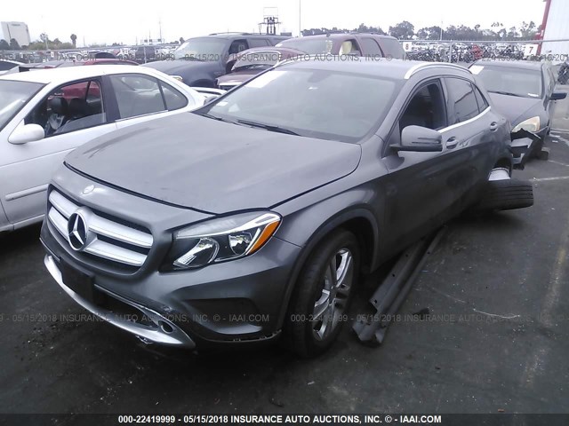 WDCTG4GB8FJ032487 - 2015 MERCEDES-BENZ GLA 250 4MATIC GRAY photo 2