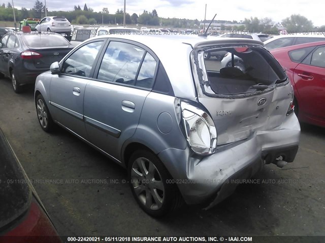 KNADH5A30A6659157 - 2010 KIA RIO LX/SX SILVER photo 3