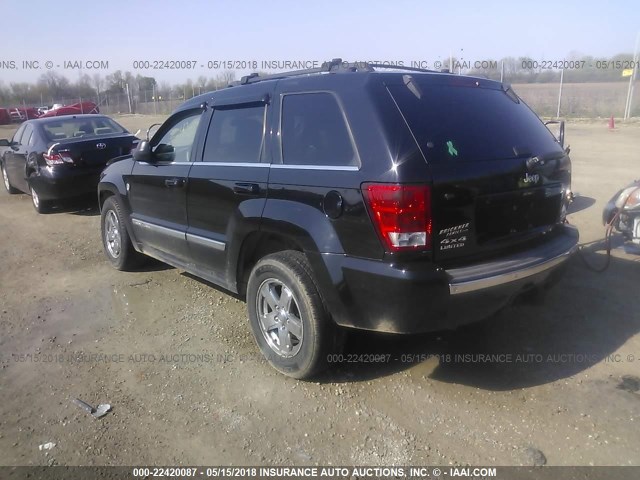 1J4HR58296C281549 - 2006 JEEP GRAND CHEROKEE LIMITED BLACK photo 3