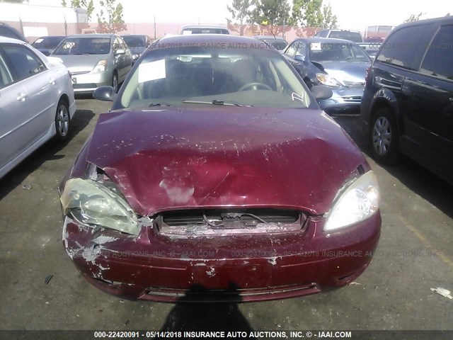 1FAFP52264G145984 - 2004 FORD TAURUS LX RED photo 6