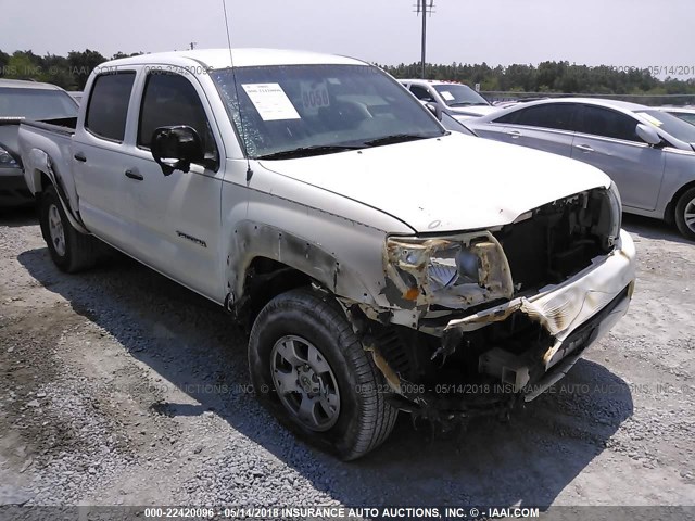 3TMLU42NX9M020901 - 2009 TOYOTA TACOMA DOUBLE CAB WHITE photo 1