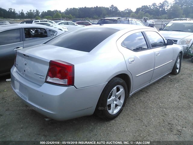 2B3KA33V29H585429 - 2009 DODGE CHARGER SXT SILVER photo 4