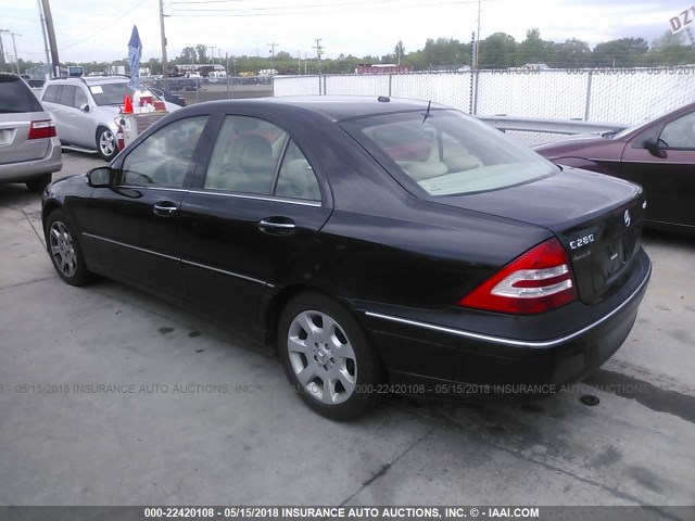 WDBRF92J76F772533 - 2006 MERCEDES-BENZ C GENERATION 2006 280 4MATIC BLACK photo 3