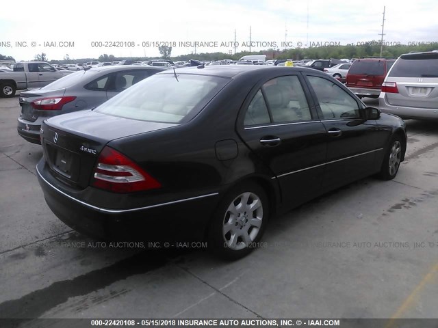 WDBRF92J76F772533 - 2006 MERCEDES-BENZ C GENERATION 2006 280 4MATIC BLACK photo 4