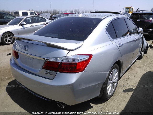 1HGCR3F92FA024749 - 2015 HONDA ACCORD TOURING SILVER photo 4