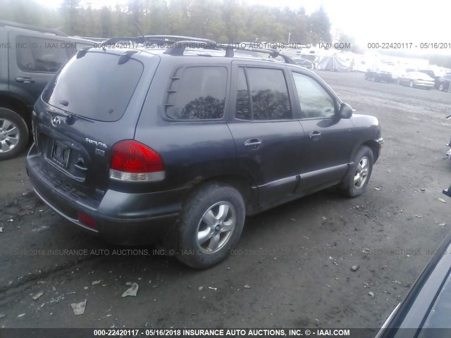 KM8SC73E46U076866 - 2006 HYUNDAI SANTA FE GLS/LIMITED Dark Blue photo 4