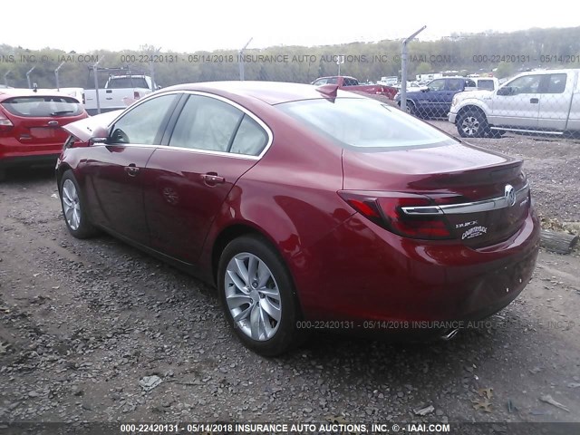 2G4GN5EX1F9298670 - 2015 BUICK REGAL PREMIUM MAROON photo 3