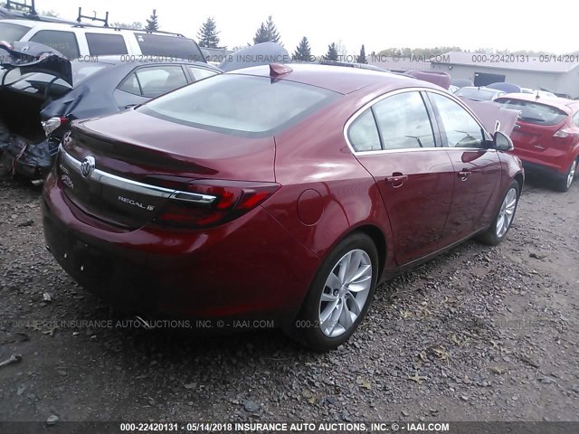 2G4GN5EX1F9298670 - 2015 BUICK REGAL PREMIUM MAROON photo 4