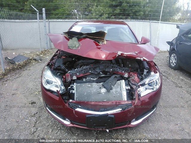 2G4GN5EX1F9298670 - 2015 BUICK REGAL PREMIUM MAROON photo 6