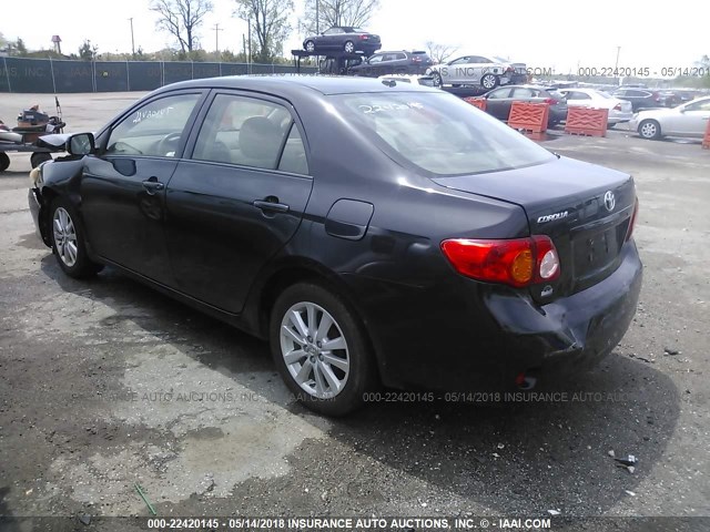 JTDBL40E79J008462 - 2009 TOYOTA COROLLA LE/XLE BLACK photo 3