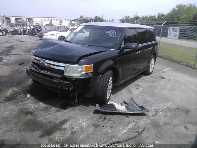 2FMGK5CCXABA50492 - 2010 FORD FLEX SEL BLACK photo 2