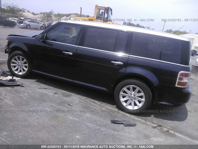 2FMGK5CCXABA50492 - 2010 FORD FLEX SEL BLACK photo 3