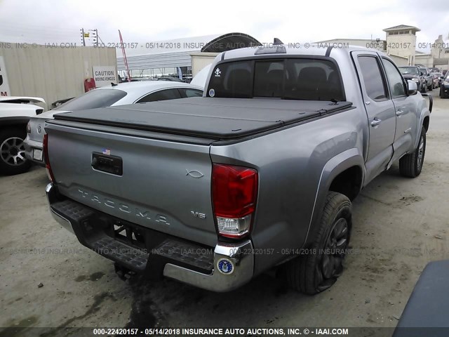 5TFAZ5CNXHX023061 - 2017 TOYOTA TACOMA DBL CAB/SR5/TRD SPORT/OR SILVER photo 4