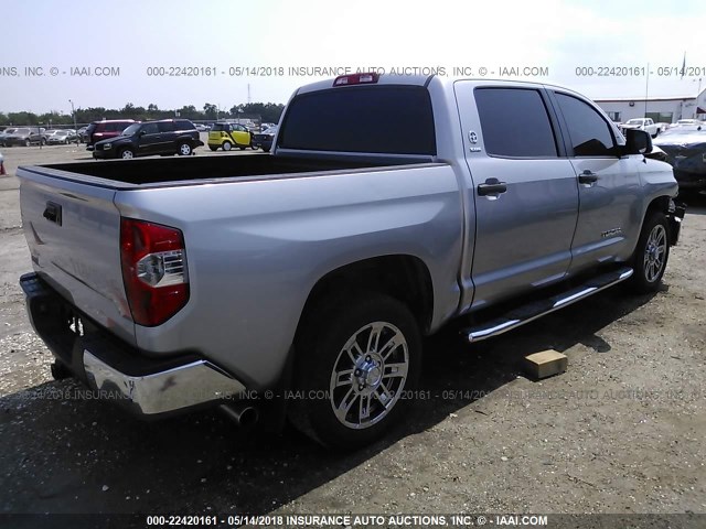 5TFEM5F16FX083859 - 2015 TOYOTA TUNDRA CREWMAX SR5 SILVER photo 4