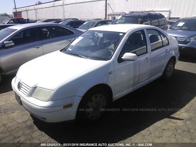 3VWRP69M91M167707 - 2001 VOLKSWAGEN JETTA GL TDI WHITE photo 2