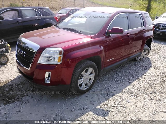 2GKALMEK0D6262048 - 2013 GMC TERRAIN SLE RED photo 2