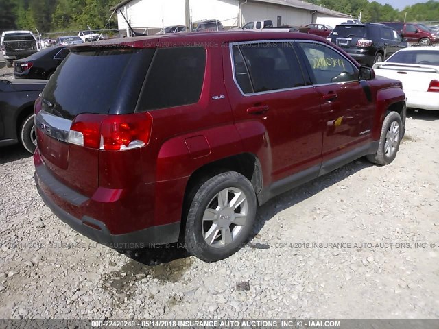 2GKALMEK0D6262048 - 2013 GMC TERRAIN SLE RED photo 4