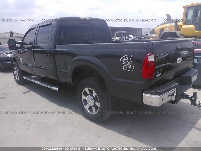 1FT8W3BT2CEC61437 - 2012 FORD F350 SUPER DUTY BLACK photo 3