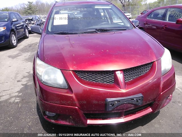 5Y2SM62884Z406404 - 2004 PONTIAC VIBE RED photo 6