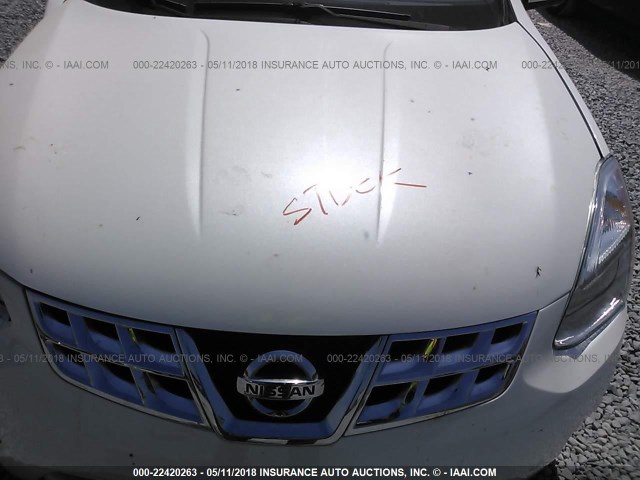 JN8AS5MT8BW163595 - 2011 NISSAN ROGUE S/SV/KROM WHITE photo 10