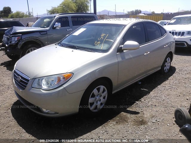 KMHDU46D88U497256 - 2008 HYUNDAI ELANTRA GLS/SE/LIMITED BEIGE photo 2