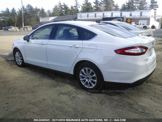 3FA6P0G77GR128552 - 2016 FORD FUSION S WHITE photo 3