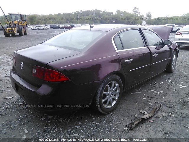 1G4HD57207U121556 - 2007 BUICK LUCERNE CXL MAROON photo 4