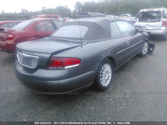 1C3EL55RX5N658196 - 2005 CHRYSLER SEBRING TOURING GRAY photo 4