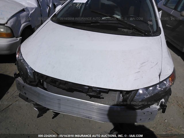19XFB2F9XCE073605 - 2012 HONDA CIVIC EXL WHITE photo 10