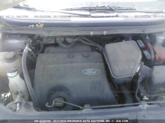 2FMDK3KC1BBB68960 - 2011 FORD EDGE LIMITED SILVER photo 10