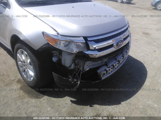 2FMDK3KC1BBB68960 - 2011 FORD EDGE LIMITED SILVER photo 6