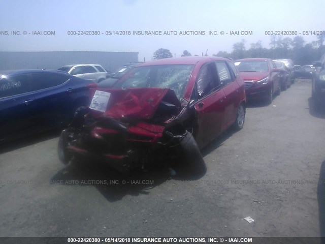 JHMGD386X7S027913 - 2007 HONDA FIT S RED photo 2