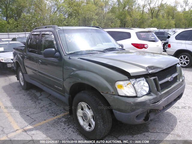 1FMZU77E71UC07058 - 2001 FORD EXPLORER SPORT TR  GREEN photo 1